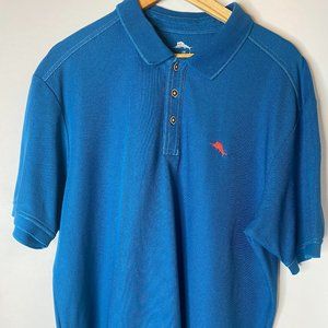 Teal Blue Tommy Bahama golf polo shirt Men's size XL
